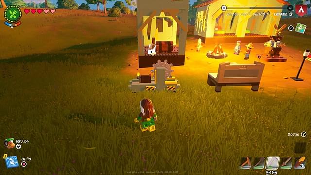 An image showing gameplay screenshot from Lego Fortnite