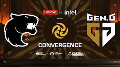 An image showing Gen.G and FURIA logos on Esports tournament Valorant Convergence 2023