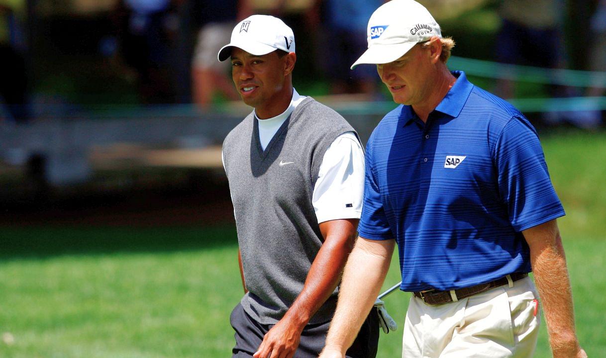 Tiger Woods and Ernie Els