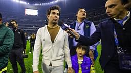 Sergio Perez Imparts Wisdom to His 5-Year-Old While Attending a Match in the Mexican Soccer League