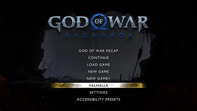 God of War Ragnarok Menu