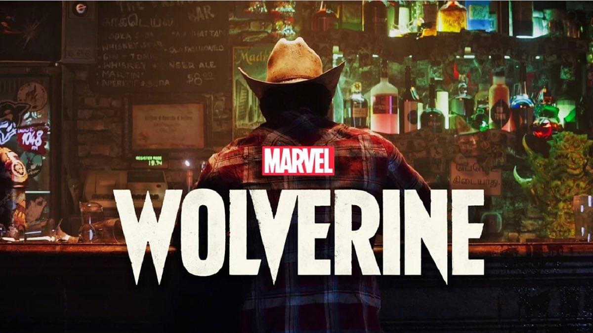 Wolverine sitting at a bar