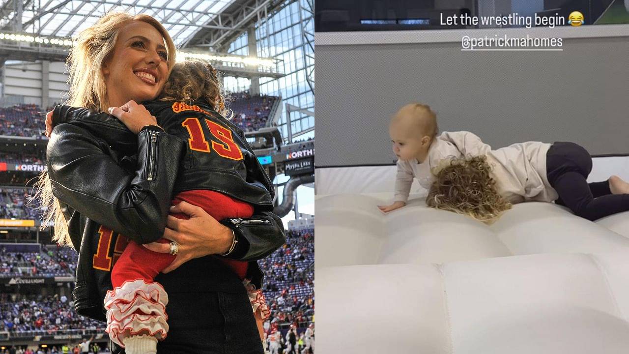 Brittany Mahomes Cheers for Little Bronze as He Wrestles His sister Sterling Skye in Latest Adorable Video; "Let the Wrestling Begin"