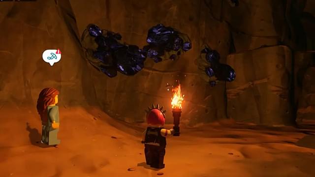 Obsidian deposits in LEGO Fortnite