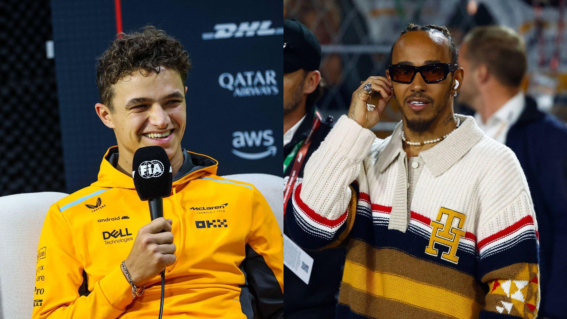 Lando Norris Kneels Down His Character in Front of ‘Sir’ Lewis Hamilton on Livestream