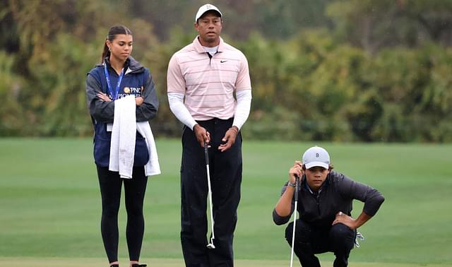 Tiger Woods, Charlie Woods and Sam Alexis
