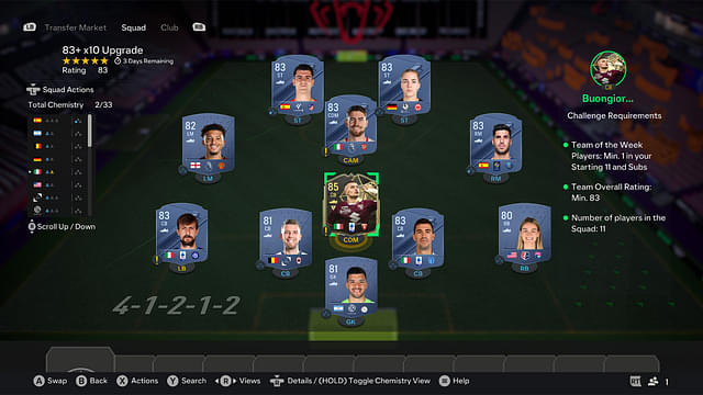 83+ x10 Upgrade squad