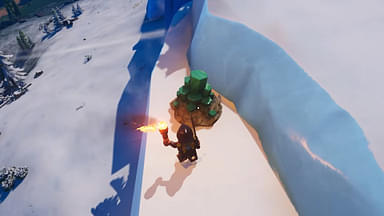 An image showing Malachite in Lego Fortnite which can be made into slab using Stone Breaker