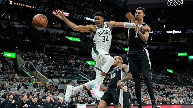 'Trolling' Giannis Antetokounmpo, Victor Wembanyama Flexes Securing The Game Ball After Dropping A Triple Double On The Pistons