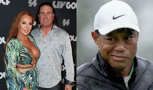Pat Perez and Wife and Tiger Woods