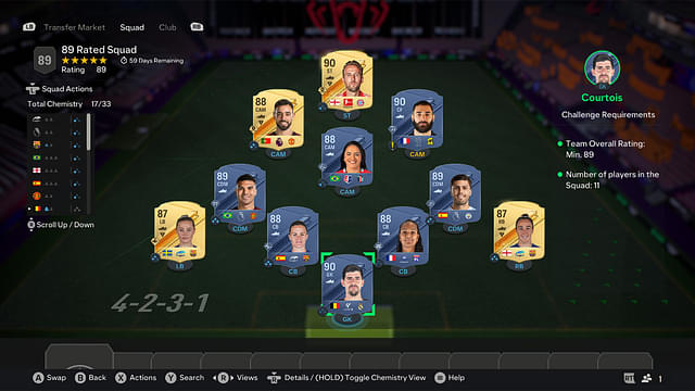 89-Rated Squad [Price- 344,000]