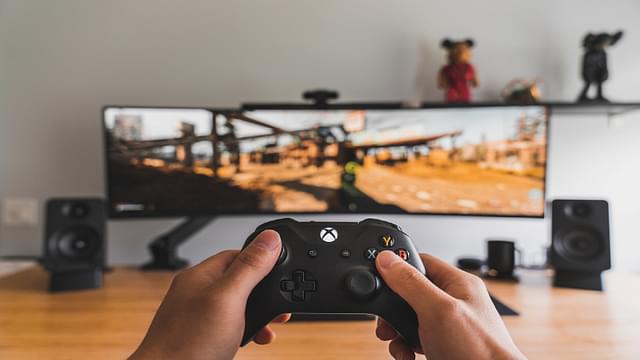 An image of a person using a controller