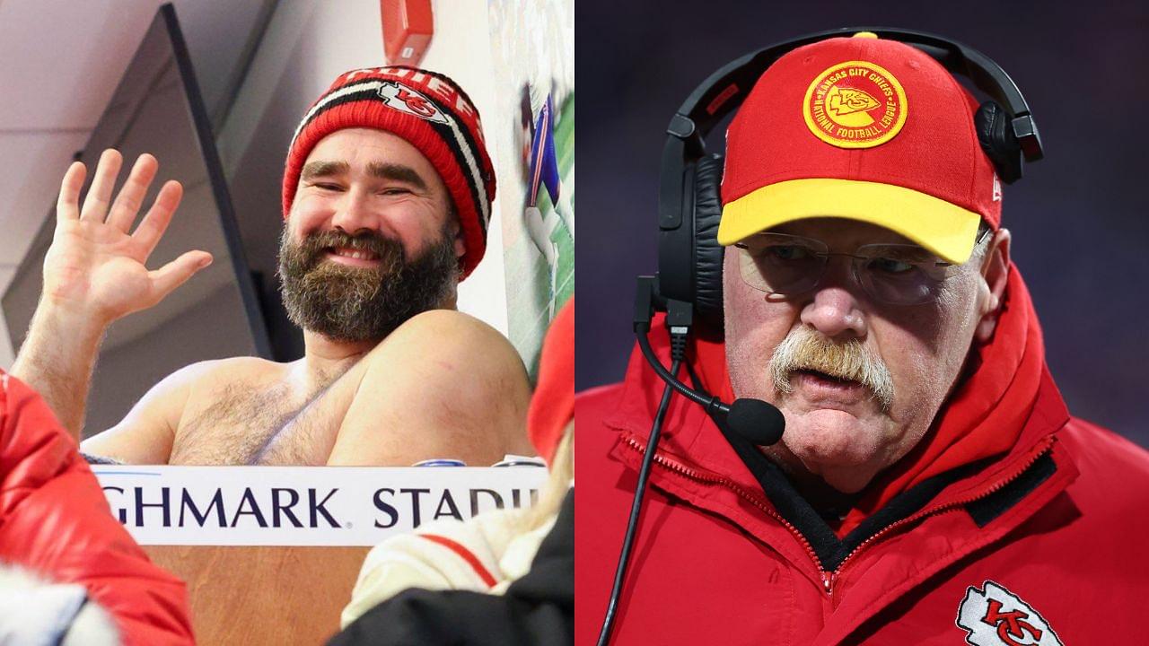 “My Wife Saw Him”: Chiefs HC Andy Reid Reacts To Jason Kelce Playing the Chiefs Hype Man Without a Shirt