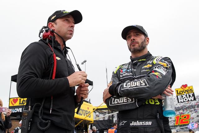 When and how did Jimmie Johnson and Chad Knaus meet for the first time?