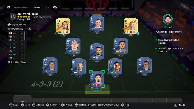 86-Rated Squad [Price - 77,800]