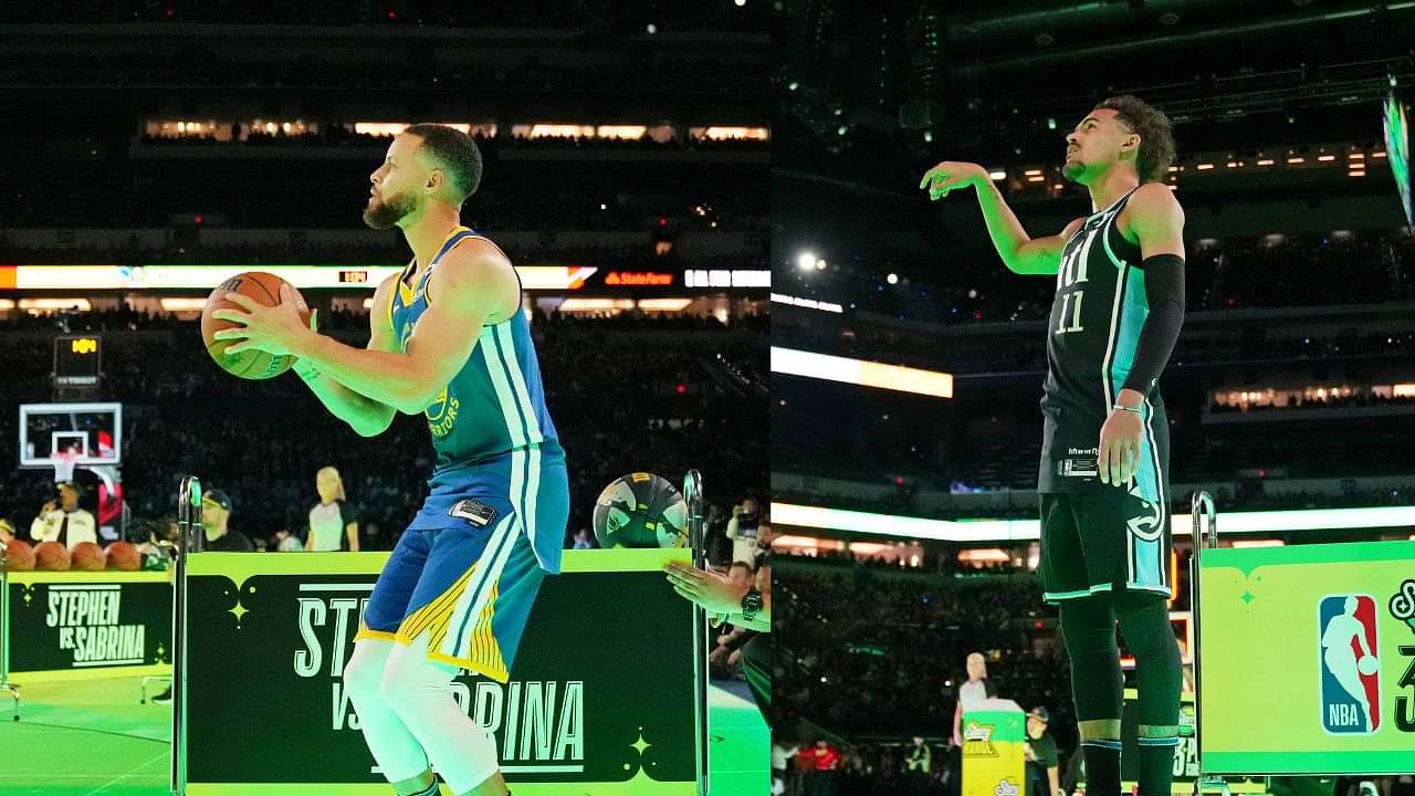 Emulating Stephen Curry's Tunnel Shots, Trae Young Wins $100 By Winning A Bet Against Fans At All-Star Weekend