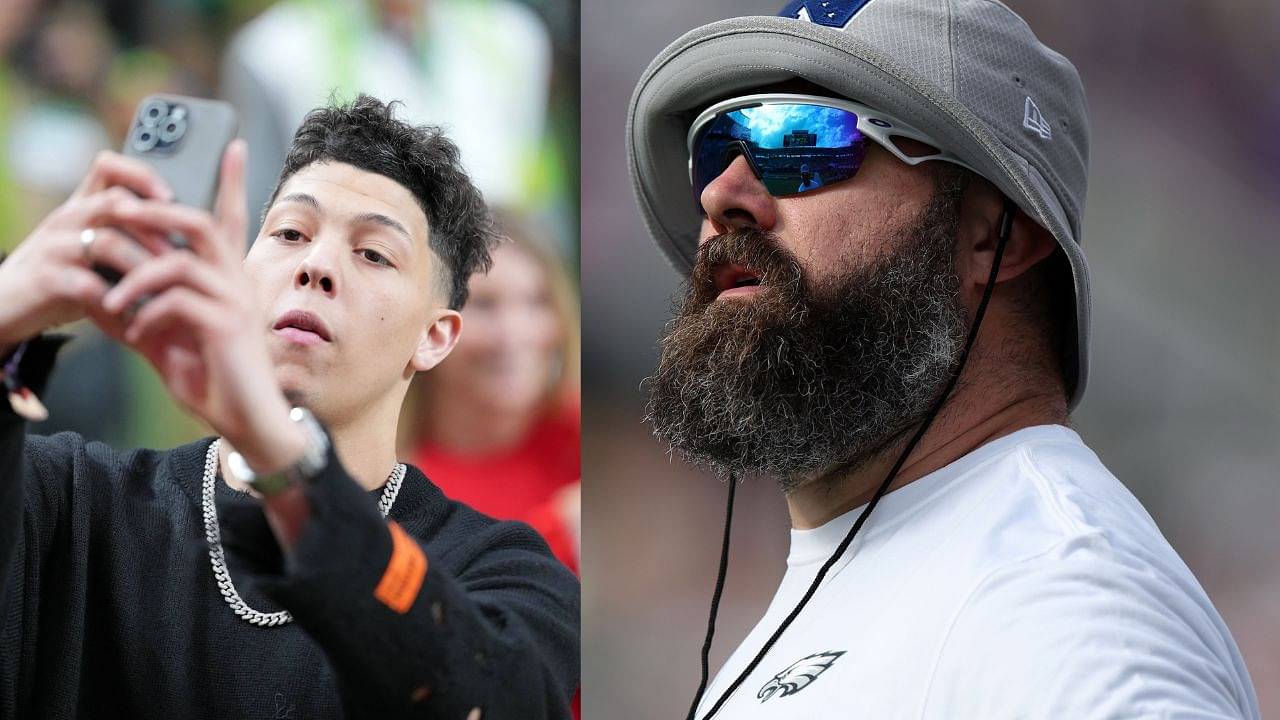 “Trying So Hard to Buddy Up to Jason Kelce”: Fans Spot Jackson Mahomes Clinging to Jason Kelce During Chiefs Super Bowl Celebration