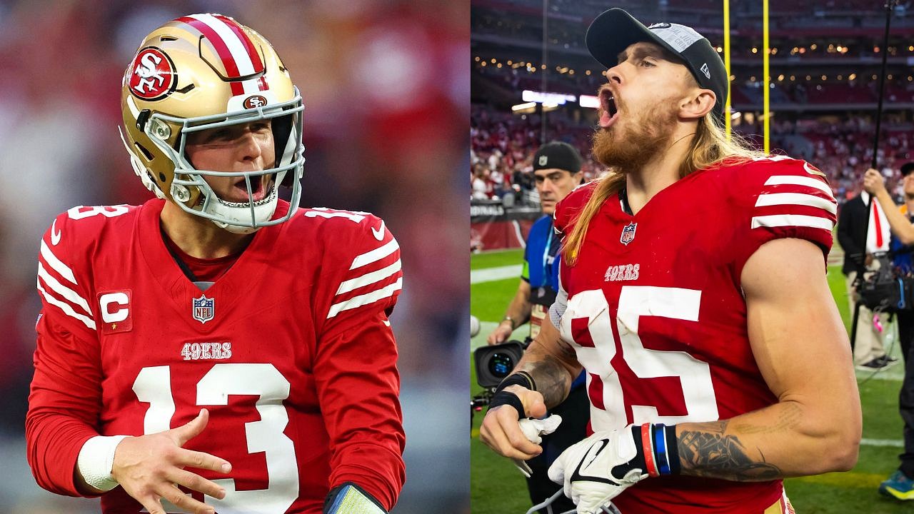 49ers Super Bowl Photoshoot: George Kittle Sculpts The 'Big Guns ...