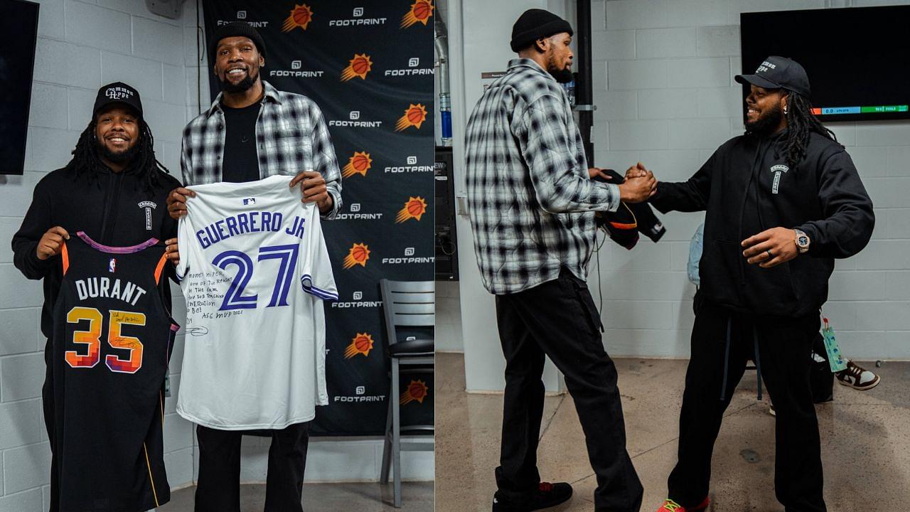 Watch: MLB Star Vladimir Guerrero Jr. Shares an Emotional Moment with Kevin Durant While Swapping Jerseys