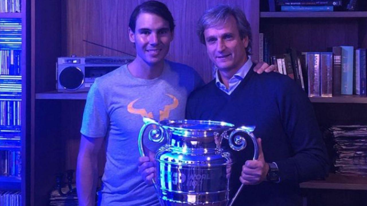 Rafael Nadal (L) and Carlos Costa (R)