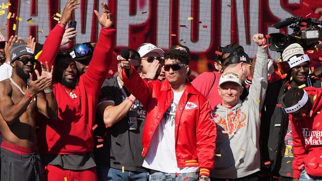 In Pictures: Patrick Mahomes Takes Kansas City Chiefs Back to Las Vegas to Celebrate Super Bowl, Fulfilling His Promise to the Champs