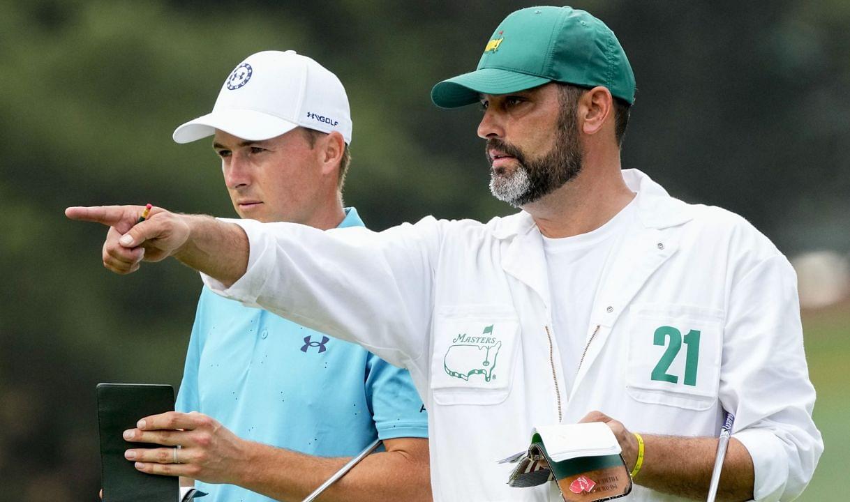 Jordan Spieth and caddie