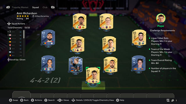 Amir Richardson's SBC squad [Price - 37K]