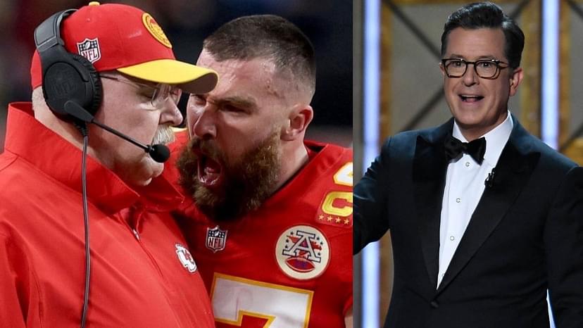 "You're Embarrassing Me": Stephen Colbert Jokes About Lip-Reading Travis Kelce's Sideline Outburst on Andy Reid
