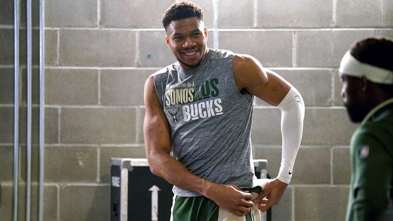 "Anything Is Possible!": Giannis Antetokounmpo Hilariously Emulates Kevin Garnett While Draining 3s At Bucks Practice