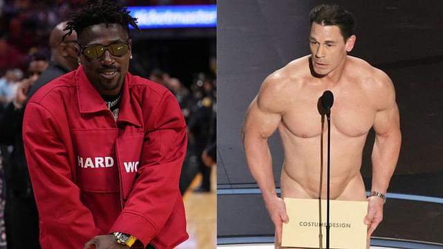 Unfiltered Antonio Brown Reacts as John Cena Takes the Stage Naked at the 2024 Oscars