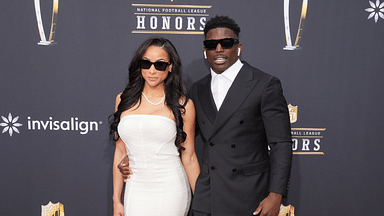 Tyreek Hill & Gorgeous Wife Keeta Vaccaro Add More Glitter to the Already Shiny Model Beach Volleyball Event