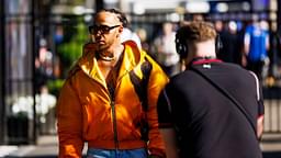 Lewis Hamilton Flaunts the Latest Balmain Collab With Ghanaian Artist off of 2024 Paris Fashion Week at the Australian GP