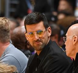 Novak Djokovic Lacoste eyewear steals show at NBA game ft. Nikola Jokic