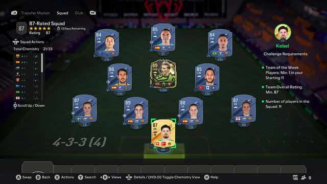 87-Rated Squad [Price - 132.8K]