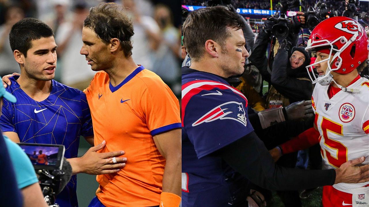 Rafael Nadal is Tom Brady, Carlos Alcaraz is Patrick Mahomes Netflix Slam 2024 Presenter of NFL Fame