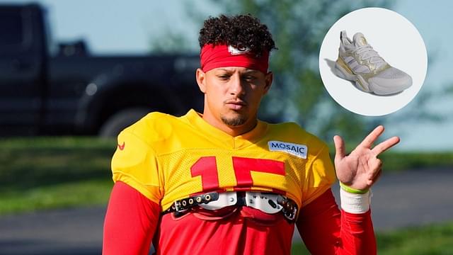 Patrick Mahomes Sweats It Out In the Gym Wearing His Signature $150 Adidas Turf Shoes