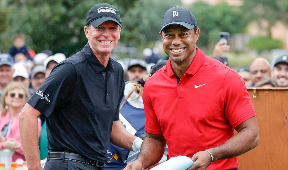 Tiger Woods and Steve Stricker