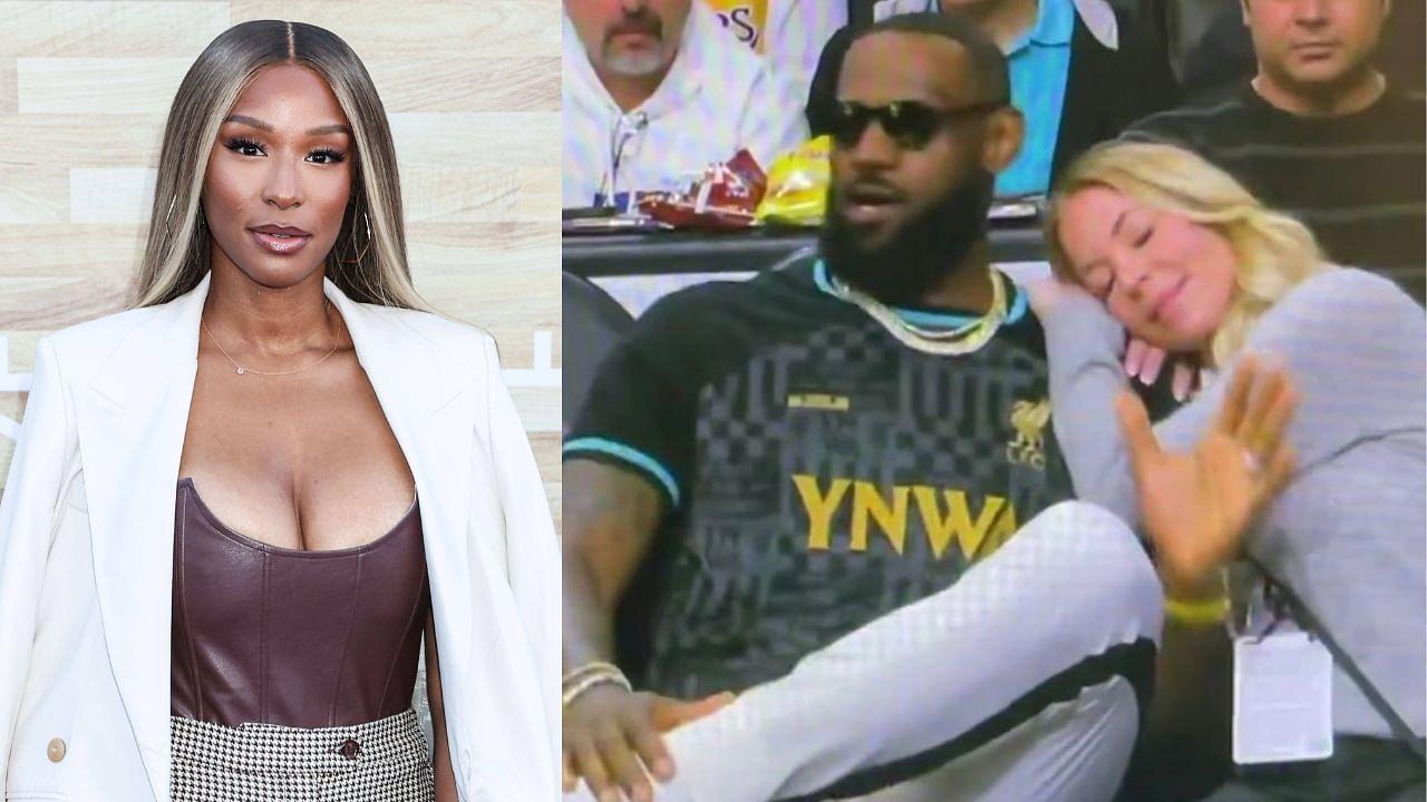 "Savannah Be Having Black SUVs Pull Up": LeBron James Getting 'Touchy' With Jeanie Buss At The Lakers Game Has NBA Fans Up In Arms