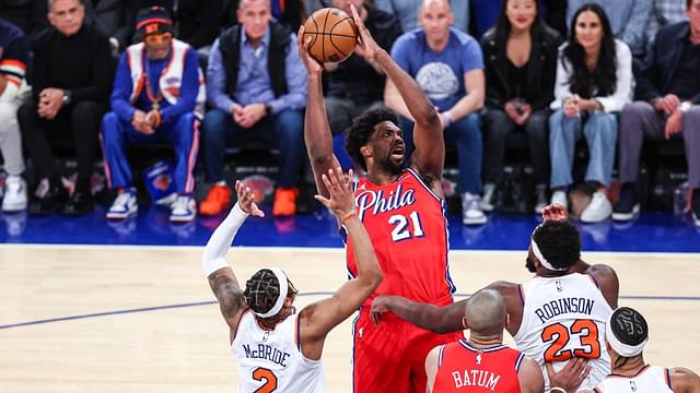 Battling A Knee Injury, Joel Embiid Continues To Try And Make Himself Available For 76ers-Knicks Game 2