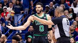 Jayson Tatum Shakes His Head In Disappointment Over The Celtics Receiving 0 Free Throws Against The Bucks