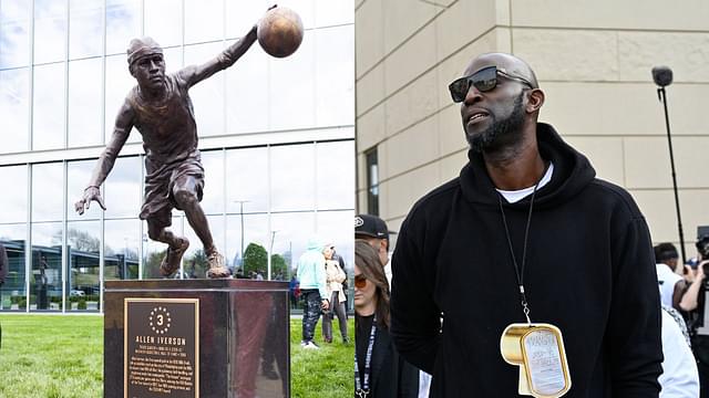 "It's Gotta Be Wayyyy Bigger!": Kevin Garnett Is Livid Allen Iverson's 76ers Statue Being Much Smaller Than It Should Be