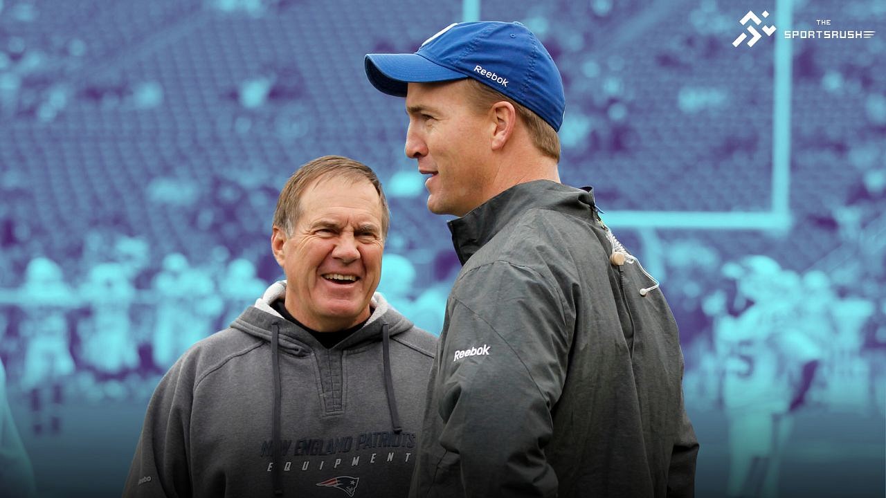 Bill Belichick Receives A Word Of Advice From Peyton Manning Before ...