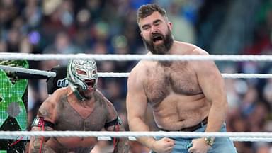 WrestleMania 40: Masked Jason Kelce Celebrates Rey Mysterio's Emphatic Win With a Special Gesture