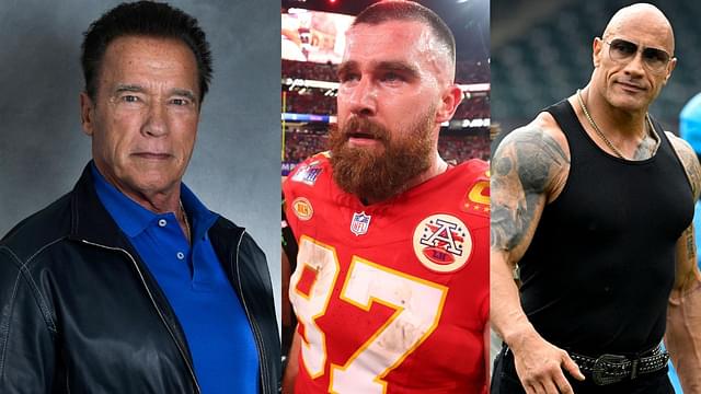 Travis Kelce Gets Scared as Arnold Schwarzenegger Breaks Down His Liking for Dwayne 'The Rock' Johnson: "My Tail Is Between My Legs"