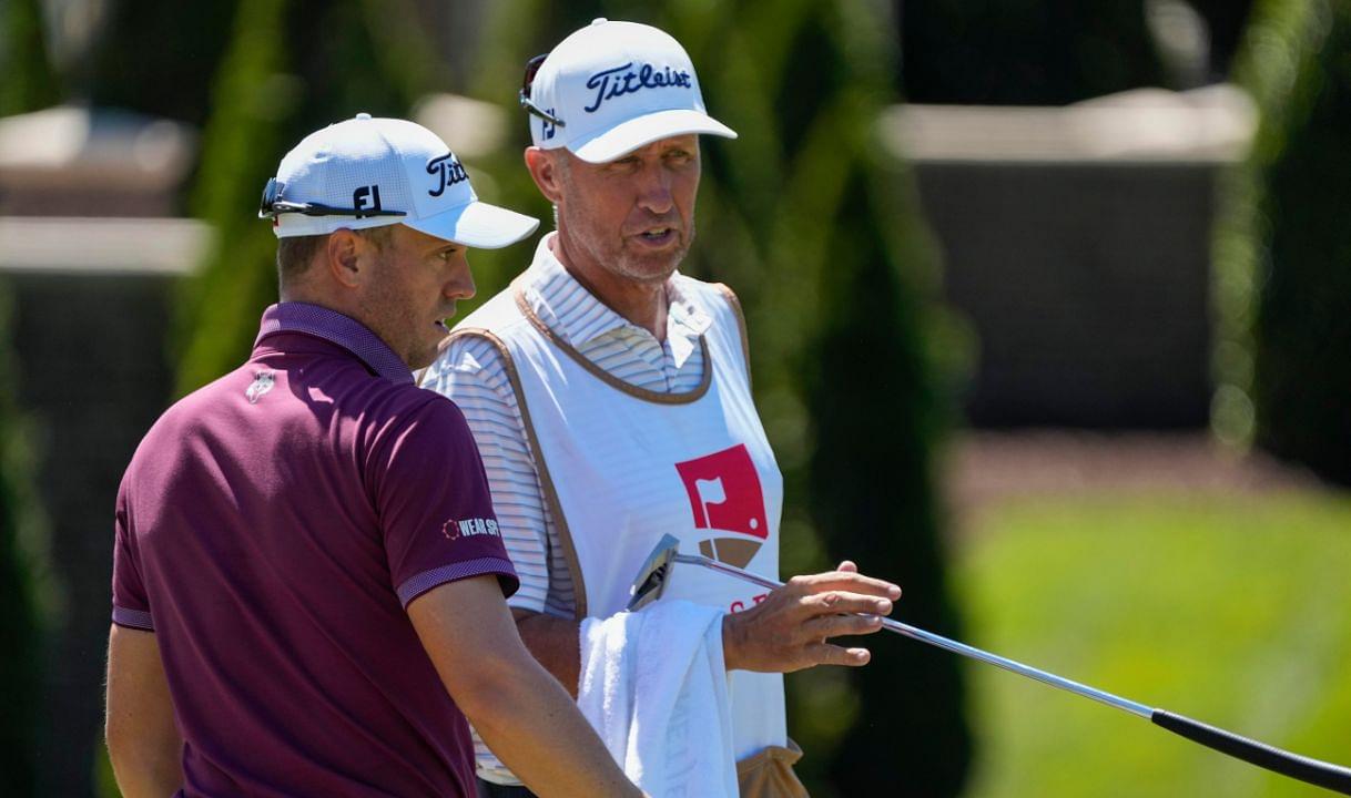 Justin Thomas and Caddie Jim Bones Mackay