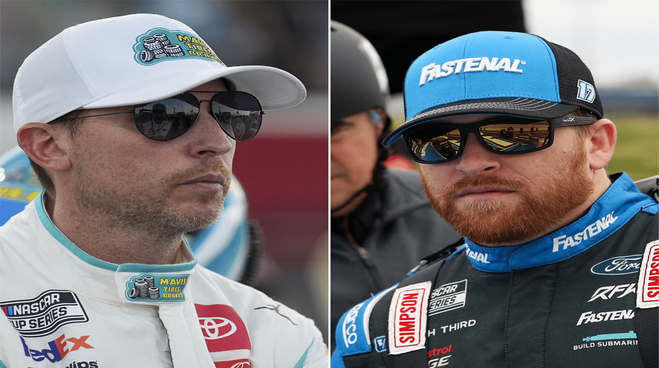 What Happened Between Denny Hamlin & Chris Buescher on Pit Road During NASCAR Cup Race at Charlotte?
