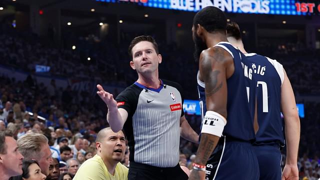 "What The F**k Are You Doing?!": Kyrie Irving Livid At Thunder Fan For Throwing The Ball Away From Luka Doncic In Game 1