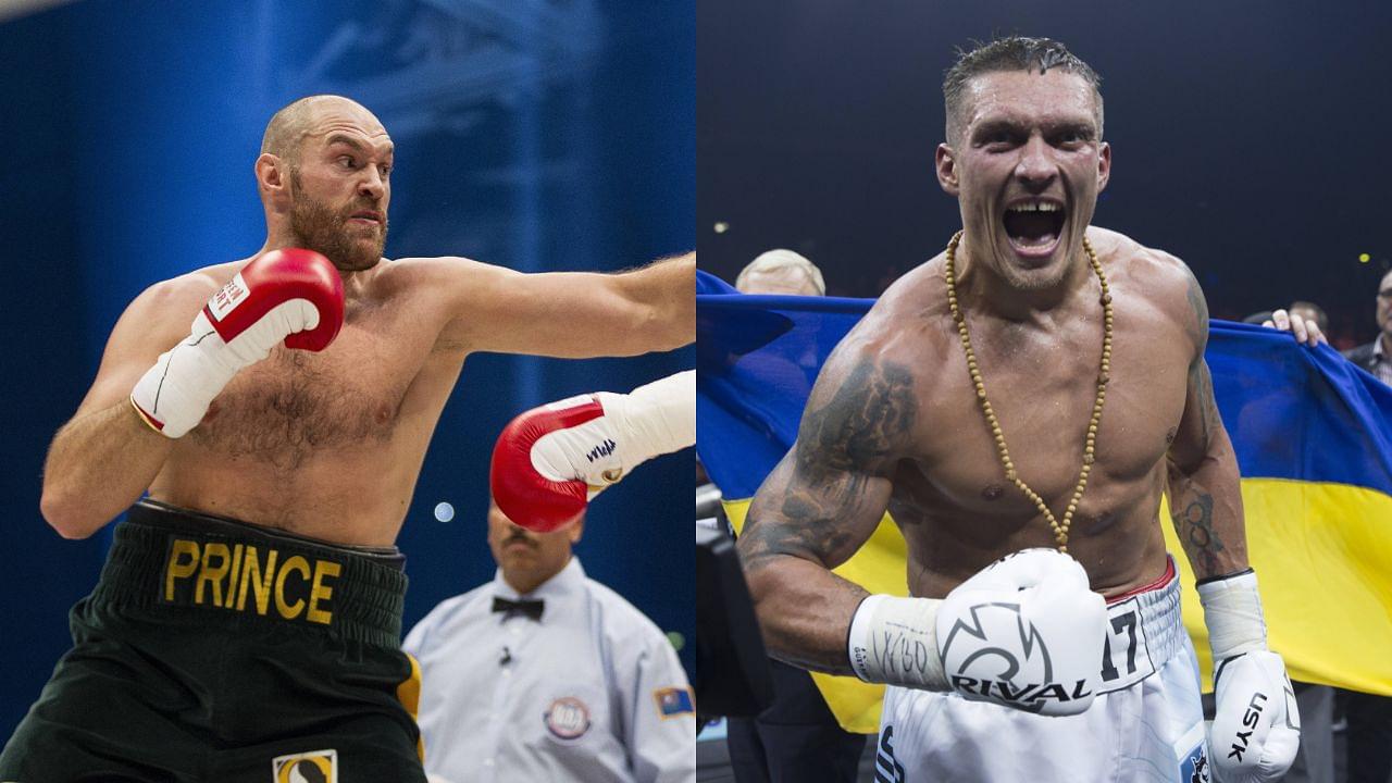 Usyk looking at fury gif