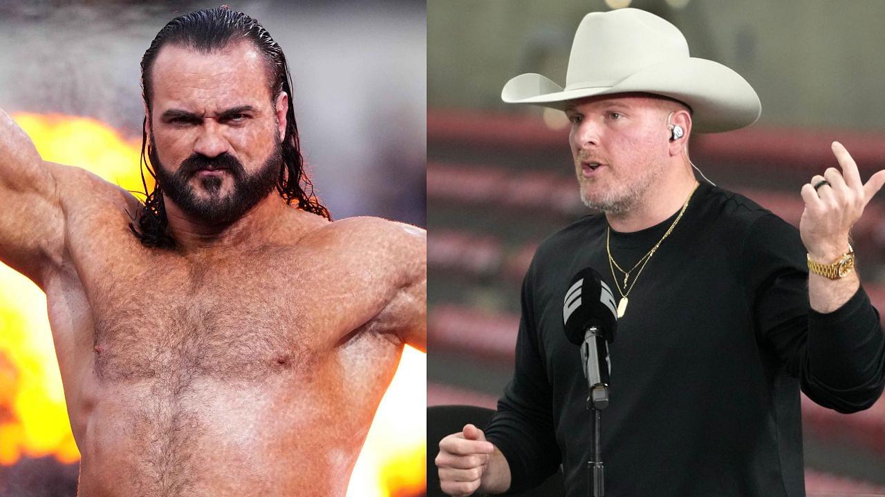 Forgetting His Torn Hip Flexor, Pat McAfee Mounts WWE Announcer Table for Drew McIntyre