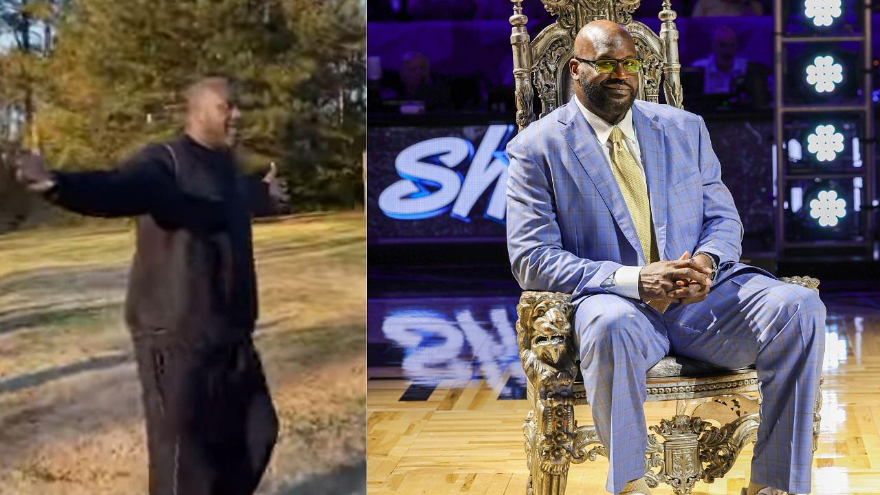 Shaquille O'Neal Unearths Old Clip of Himself Flexing After Draining a 3 at His Home While off the Court